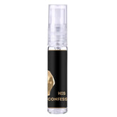 Black en clear parfumstaal voor Lattafa His Confession, geurige sample van His Confession